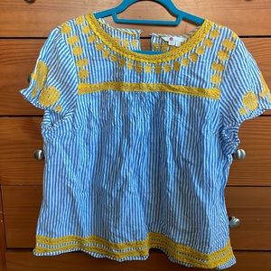 Boden embroidered top, sz 16 US/ 20 UK